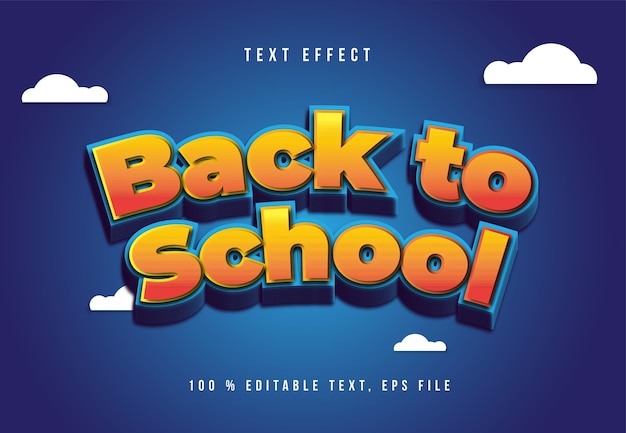 Efecto de texto editable Regreso a clases