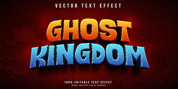 Efecto de texto editable del reino fantasma