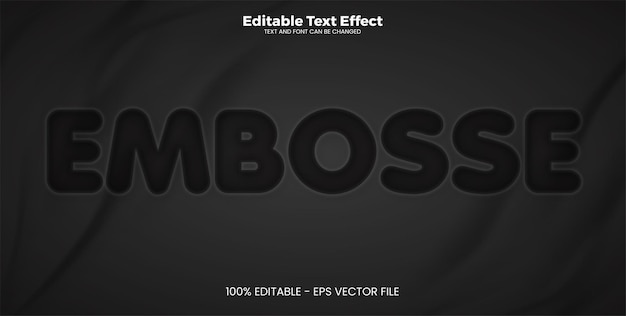 Efecto de texto editable en relieve en estilo de tendencia moderna