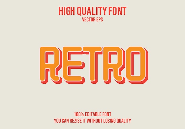 Efecto de texto editable retro