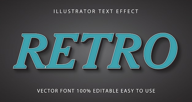 Efecto de texto editable retro