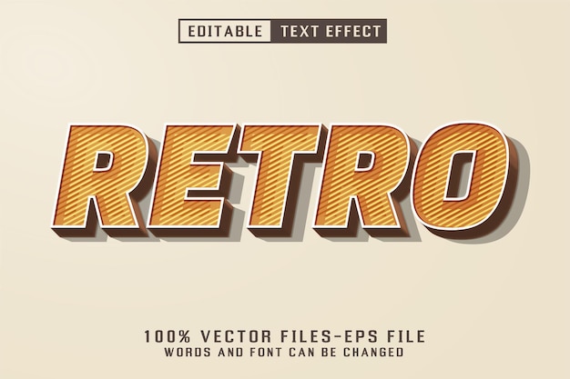 Efecto de texto editable retro