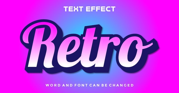 Efecto de texto editable retro