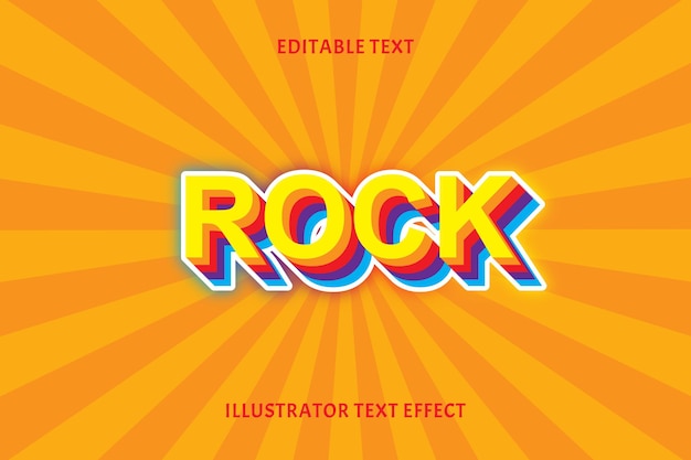 Efecto de texto editable Rock