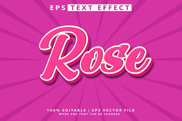 Efecto de texto editable rosa sobre un fondo rosado