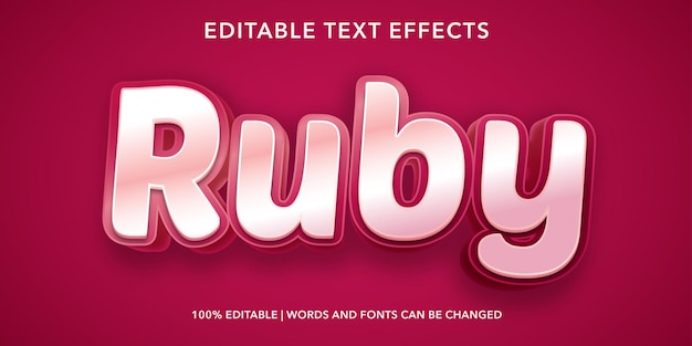 Efecto de texto editable Ruby