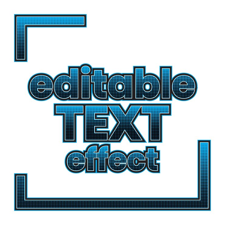 Vector efecto de texto editable semitono