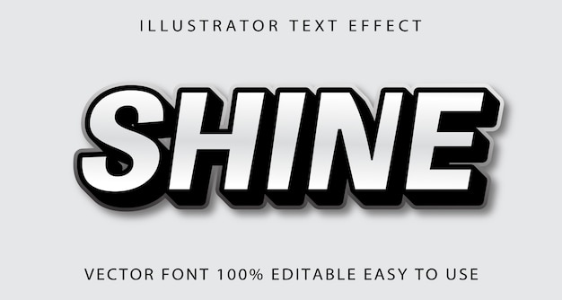 Efecto de texto editable shine