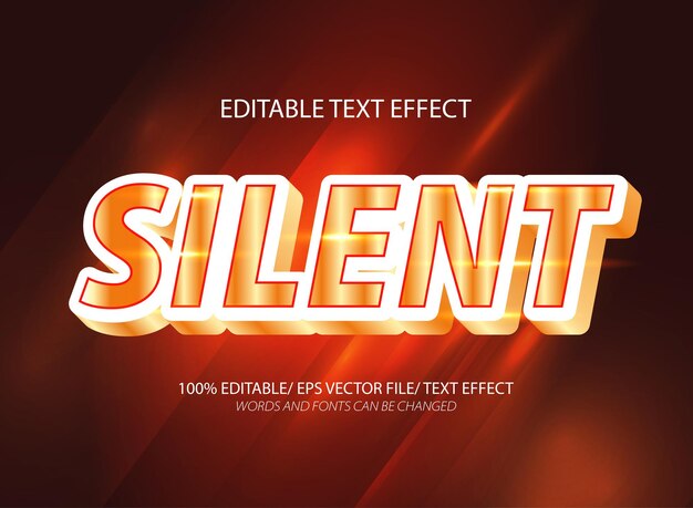 Efecto de texto editable silencioso y estilo de texto editado