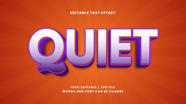 Efecto de texto editable silencioso en un estilo de texto elegante y elegante