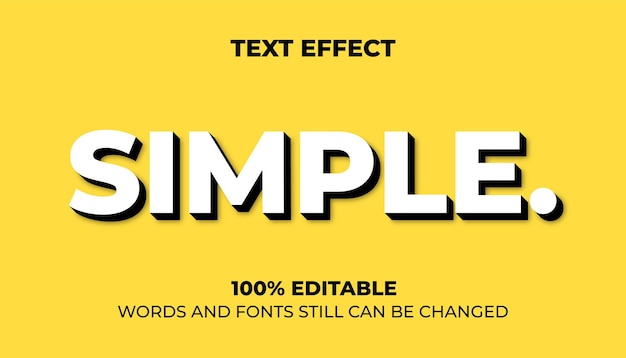 efecto de texto editable simple 3d