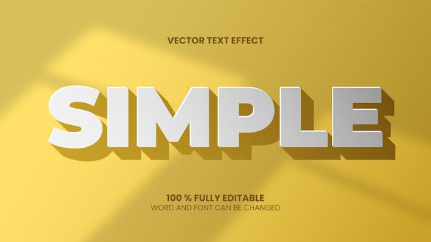 Efecto de texto editable simple