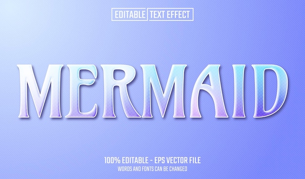 Efecto de texto editable de sirena