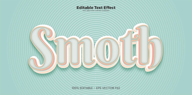 Efecto de texto editable Smoth en el estilo de tendencia moderna