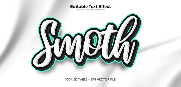 Efecto de texto editable Smoth en el estilo de tendencia moderna