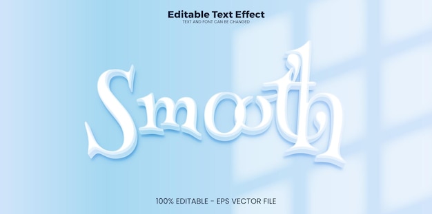 Efecto de texto editable de smoth en el estilo de la tendencia moderna