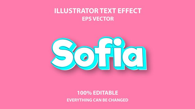 EFECTO DE TEXTO EDITABLE DE SOFÍA