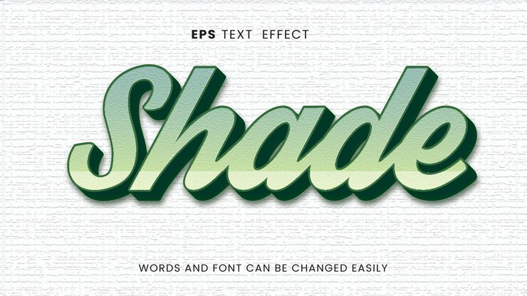 Vector efecto de texto editable de sombra con un estilo 3d moderno