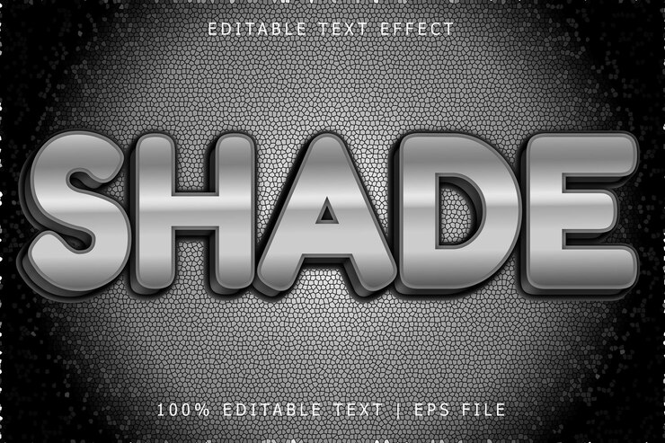 Vector efecto de texto editable de sombra estilo simple de relieve en 3 dimensiones