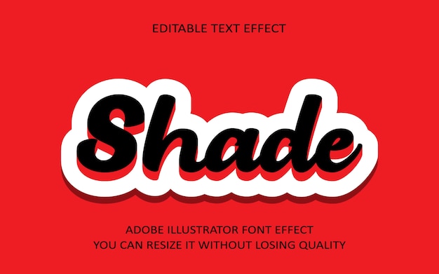 Efecto de texto editable de sombra