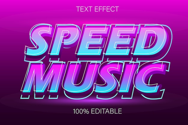 Efecto de texto editable speed music