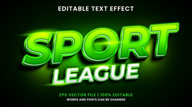 Efecto de texto editable de Sport League Gaming