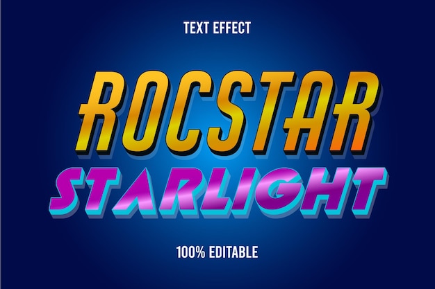 Efecto de texto editable starlight