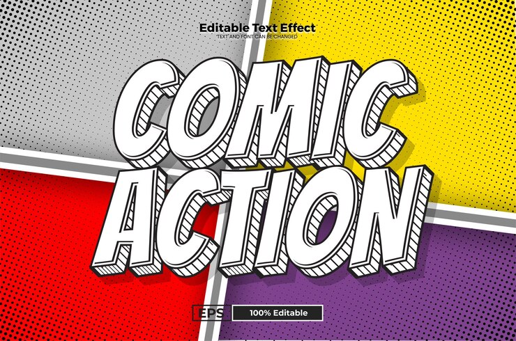 Vector efecto de texto editable story board en estilo de tendencia moderna
