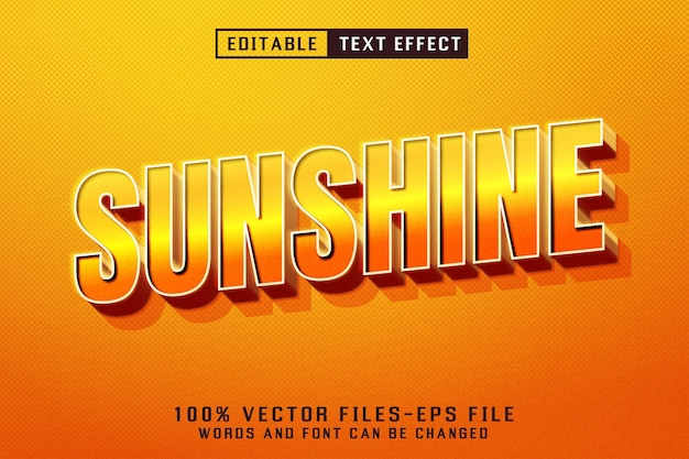 Efecto de texto editable Sunshine
