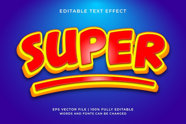 Efecto de texto editable super 3d