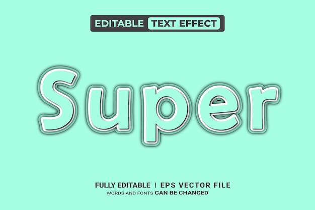 Efecto de texto editable super 3d