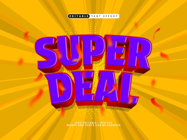 efecto de texto editable super oferta