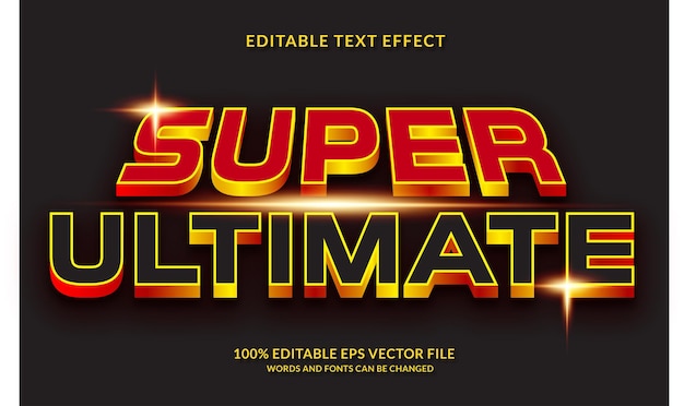 Efecto de texto editable super ultimate