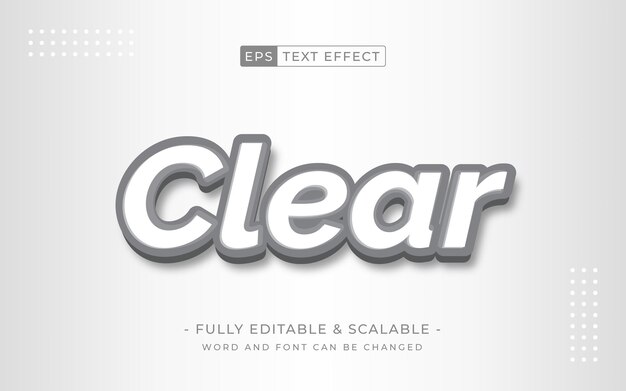 Efecto de texto editable texto claro y minimalista