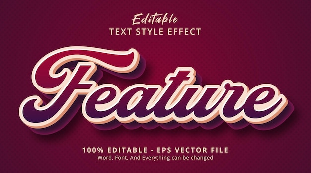 Efecto de texto editable, texto destacado en estilo de combinación de color marrón
