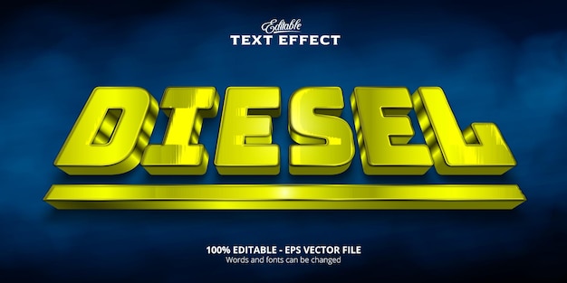 Efecto de texto editable, texto diesel