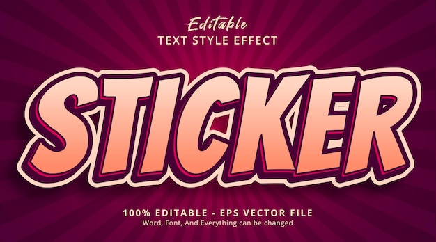 Efecto de texto editable, Texto de etiqueta en el efecto de estilo de cartel de título