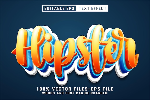 Efecto de texto editable para el texto de graffiti hipster