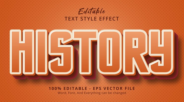 Vector efecto de texto editable, texto histórico en estilo de combinación de colores pastel