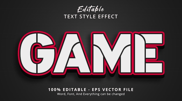 Efecto de texto editable, texto del juego en efecto de estilo negrita