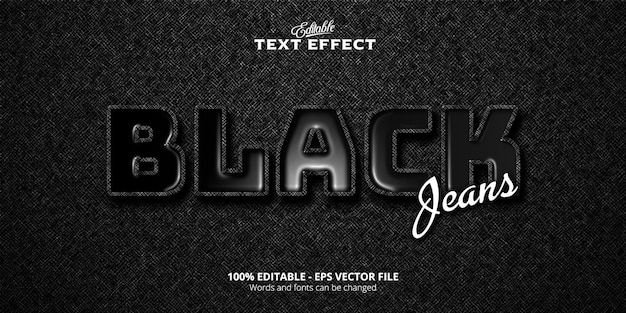 Vector efecto de texto editable, texto negro