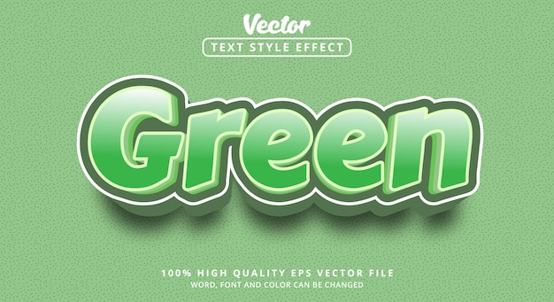 Efecto de texto editable, texto verde con color verde