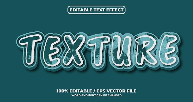 Efecto de texto editable de textura