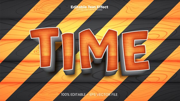 Efecto de texto editable en el tiempo en estilo de tendencia moderna