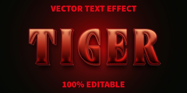 Efecto de texto editable tigre 3D salvaje y estilo de fuente de piel