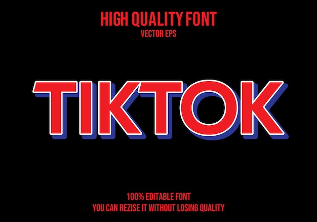 Efecto de texto editable de tiktok