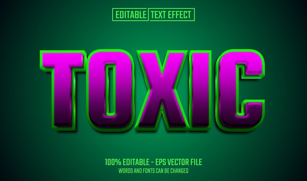 Efecto de texto editable tóxico
