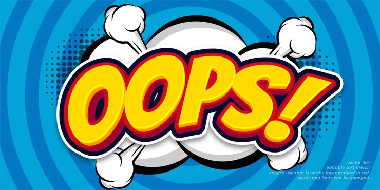 Vector efecto de texto editable uy con concepto de estilo de dibujos animados