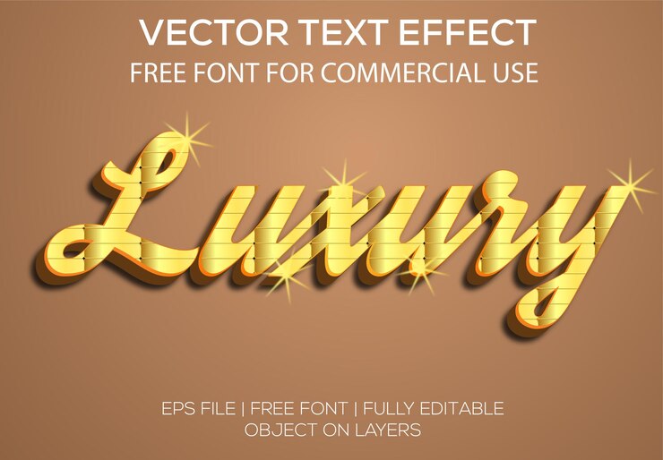 Vector efecto de texto editable vector 3d de lujo con color dorado