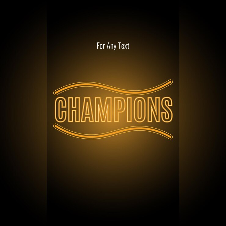 Efecto de texto editable de Vector Champions